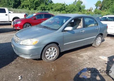 2003 Toyota Corolla Le z USA, uszkodzony, nr VIN 2T1BR32E03C097560
